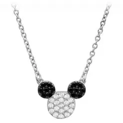 Disney Crislu Earrings - Mickey Mouse Pavé Icon - Black Ears