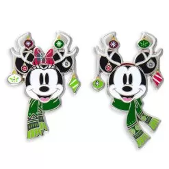 Disney Holiday Pin Set - Mickey And Minnie Mouse Reindeers