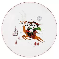 Disney Dinner Plate - Mickey And Minnie Mouse Holiday - Reindeer