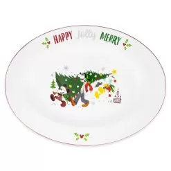 Disney Serving Platter - Santa Mickey Mouse And Friends Holiday