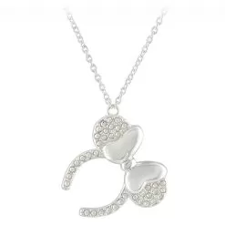 Disney Rebecca Hook Necklace - Minnie Mouse Ears Headband - Silver