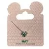 Disney Birthstone Necklace - Minnie Mouse Icon - Silver