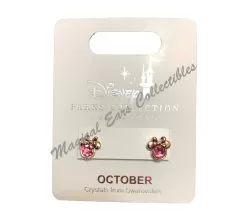 Disney Birthstone Earrings - Minnie Mouse - Rose Gold