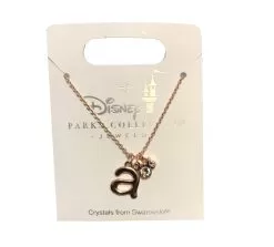 Disney Initial Necklace - Minnie Mouse Icon - Rose Gold