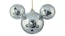 Disney Mickey Ears Icon Ornament - Mickey Mouse Metal Bell - Silver