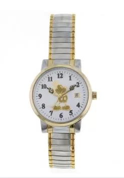 Disney Wrist Watch For Women - Mickey Mouse Expandable - Silver/Gold