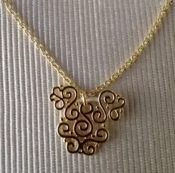 Disney Necklace - Mickey Mouse Icon Filigree - Gold