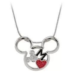 Disney Arribas Necklace - Red Heart Mickey Mouse