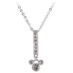 Disney Arribas Necklace - Swarovski Crystal Bar Mickey Mouse