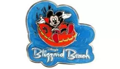 Disney Blizzard Beach Water Park Pin - Mickey Mouse On Raft