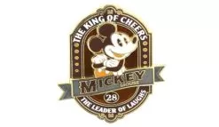 Disney Mickey Mouse Pin - Vintage Mickey Mouse - The King Of Cheers