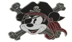 Disney Mickey Mouse Pin - Pirate Mickey Cross-Bones