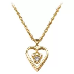 Disney Necklace - Filigree Heart Mickey Mouse Icon