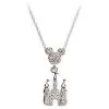 Disney Necklace - Mickey Mouse Crystal Cinderella Castle Dangle