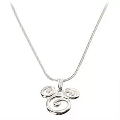 Disney Necklace - Sterling Silver Swirl Mickey Mouse