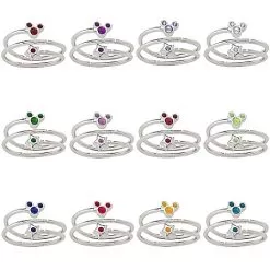 Disney Birthstone Ring - Star And Mickey Mouse - Silver