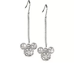 Disney Arribas Earrings - Mickey Mouse Icon Herringbone Chain