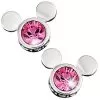 Disney Arribas Earrings - Pink Mickey Mouse Icon - Swarovski Crystal