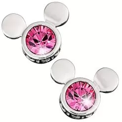 Disney Arribas Earrings - Pink Mickey Mouse Icon - Swarovski Crystal