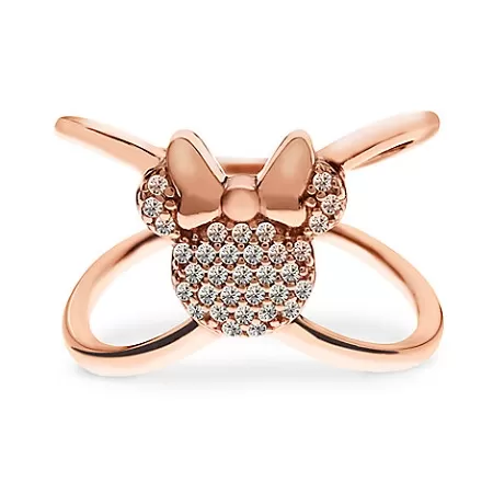 Disney Rebecca Hook Ring - Minnie Mouse X Ring - Rose Gold 1 Disney Rebecca Hook Ring - Minnie Mouse X Ring - Rose Gold