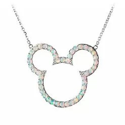 Disney Rebecca Hook Necklace - Mickey Mouse Opal - Silver