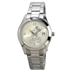Disney Wrist Watch - Silver Metal-Link Mickey Mouse