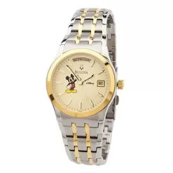 Disney Wrist Watch For Men - Mickey Mouse - Two Tone Bulova