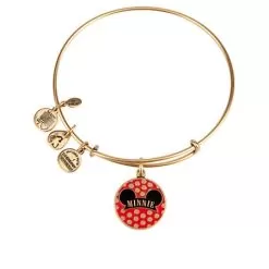 Disney Alex And Ani Charm Bracelet - Minnie Mouse Ear Hat - Gold