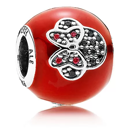 Disney Pandora Charm - I Love Minnie Mouse - Red 1 Disney Pandora Charm - I Love Minnie Mouse - Red