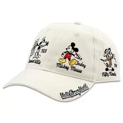 Disney Hat - Baseball Cap - Through The Years Mickey Mouse