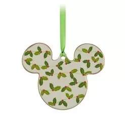 Disney Disc Ornament - Mickey Mouse - Holly