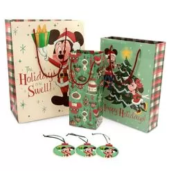 Disney Holiday Gift Bag Set - Mickey And Minnie Mouse
