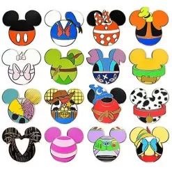 Disney Mystery Pin Set - Mickey Mouse Icon - 5 Random