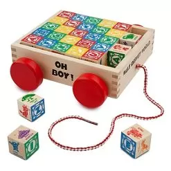 Disney Play Set - Mickey Mouse Wood Blocks And Cart Set