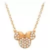 Disney CRISLU Necklace - Minnie Mouse Icon - Rose Gold