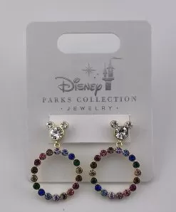 Disney Dangle Earrings - Mickey Mouse Rainbow Hoops