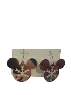 Disney Dangle Earrings - Christmas - Mickey Mouse Snowflake