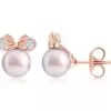 Disney Crislu Earrings - Minnie Mouse Icon Pearl