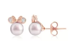 Disney Crislu Earrings - Minnie Mouse Icon Pearl