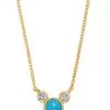 Disney Crislu Necklace - Mickey Mouse Icon Turquoise