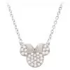 Disney CRISLU Necklace - Minnie Mouse Icon - Platinum