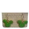 Disney Dangle Earrings - Mickey Mouse Icon - Green Glitter