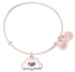 Disney Alex & Ani Bracelet - Rainbow Mickey Mouse Heart - Rose Gold