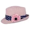 Disney Straw Fedora - Minnie Mouse With Flower - Youth