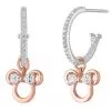 Disney Rebecca Hook Earrings - Minnie Mouse Icon Hoop - Rose Gold
