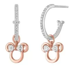 Disney Rebecca Hook Earrings - Minnie Mouse Icon Hoop - Rose Gold