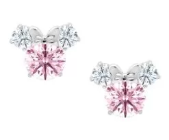 Disney Crislu Earrings For Kids - Minnie Mouse - Pink - Color Choice
