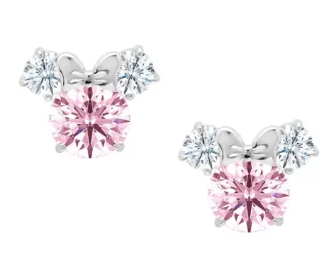 Disney Crislu Earrings For Kids - Minnie Mouse - Pink - Color Choice 1 Disney Crislu Earrings For Kids - Minnie Mouse - Pink - Color Choice