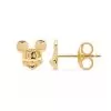 Disney Crislu Earrings - Mickey Mouse Face - Platinum Or Gold