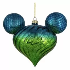 Disney Mickey Ears Icon Ornament - Mickey Mouse Ombre - Blue & Green